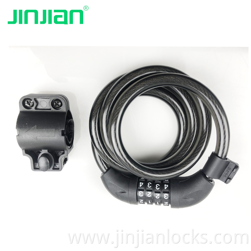 Amazon hot sale bike 4 digit cable lock electric bike combination lock bicycle